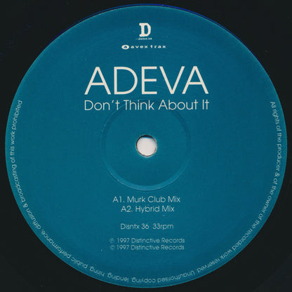 Adeva : Don't Think About It (12")