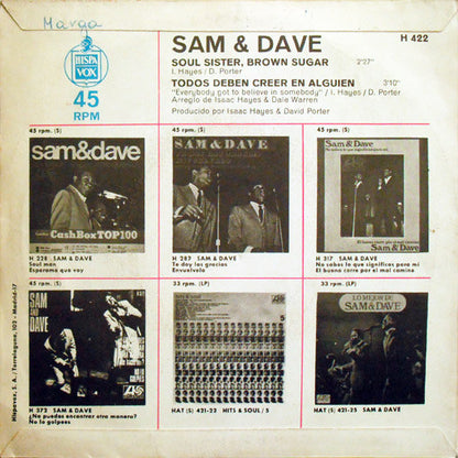Sam & Dave - Soul Sister, Brown Sugar / Todos Deben Creer En Alguien (7", Single)