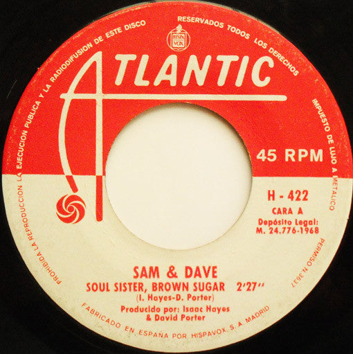 Sam & Dave - Soul Sister, Brown Sugar / Todos Deben Creer En Alguien (7", Single)