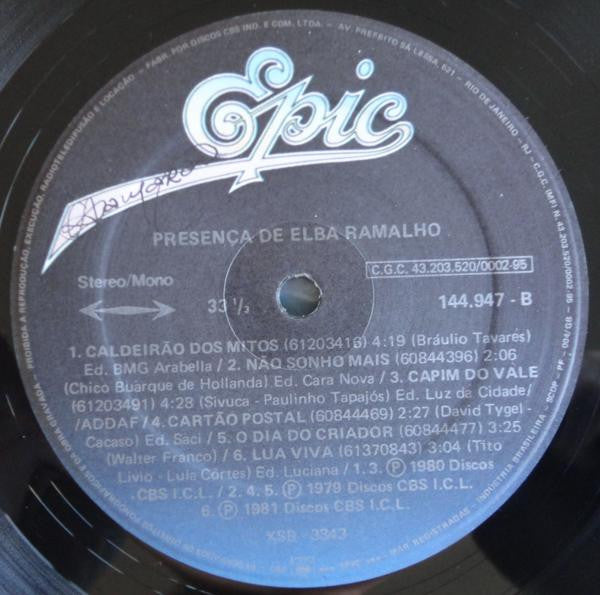 Elba Ramalho : Presença De Elba Ramalho (2xLP, Comp)