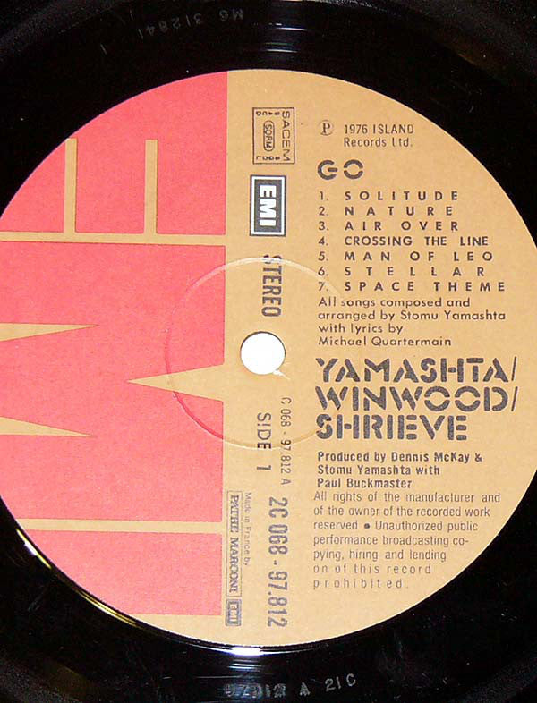 Stomu Yamashta* / Steve Winwood / Michael Shrieve - Go (LP, Album)