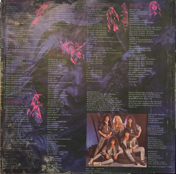 Warlock (2) : Triumph And Agony (LP, Album)