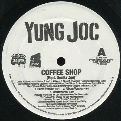 Yung Joc Feat. Gorilla Zoe - Coffee Shop (12", Promo)