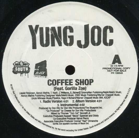Yung Joc Feat. Gorilla Zoe - Coffee Shop (12", Promo)