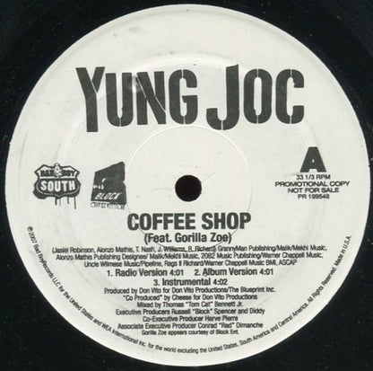 Yung Joc Feat. Gorilla Zoe - Coffee Shop (12", Promo)