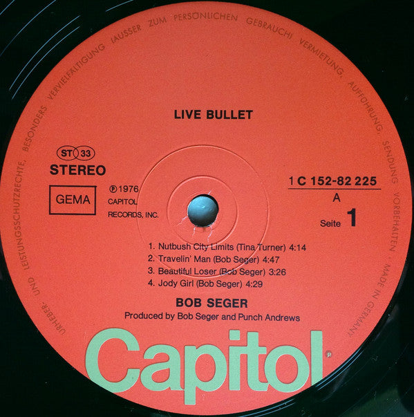 Bob Seger And The Silver Bullet Band : 'Live' Bullet (2xLP, Album, M/Print)