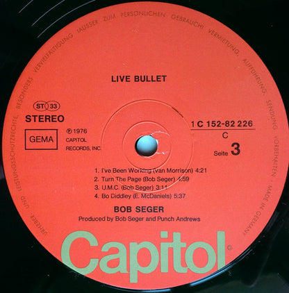 Bob Seger And The Silver Bullet Band : 'Live' Bullet (2xLP, Album, M/Print)