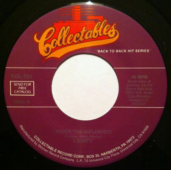 Vanity : Under The Influence / Pretty Mess (7")