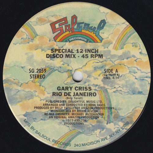 Gary Criss : Rio De Janeiro (12")