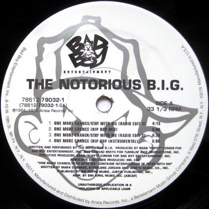 The Notorious B.I.G.* - One More Chance (12")