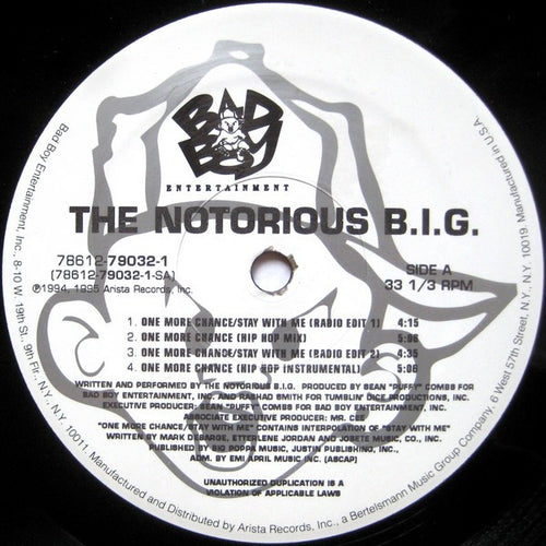 The Notorious B.I.G.* - One More Chance (12")