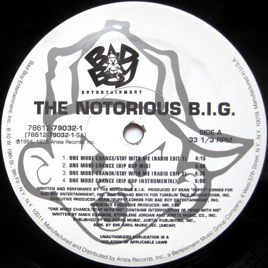 The Notorious B.I.G.* - One More Chance (12")