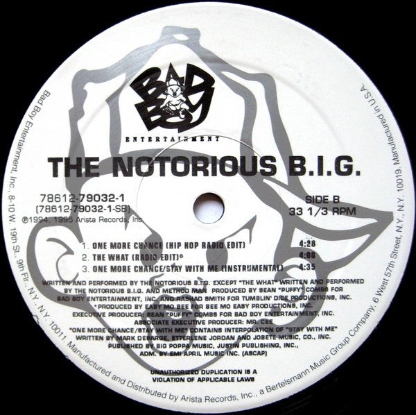 The Notorious B.I.G.* - One More Chance (12")