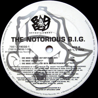 The Notorious B.I.G.* - One More Chance (12")