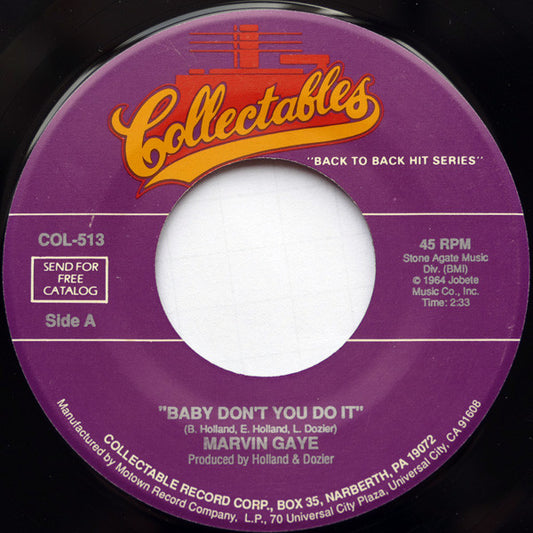 Marvin Gaye : Baby Don't You Do It / Take This Heart Of Mine (7")
