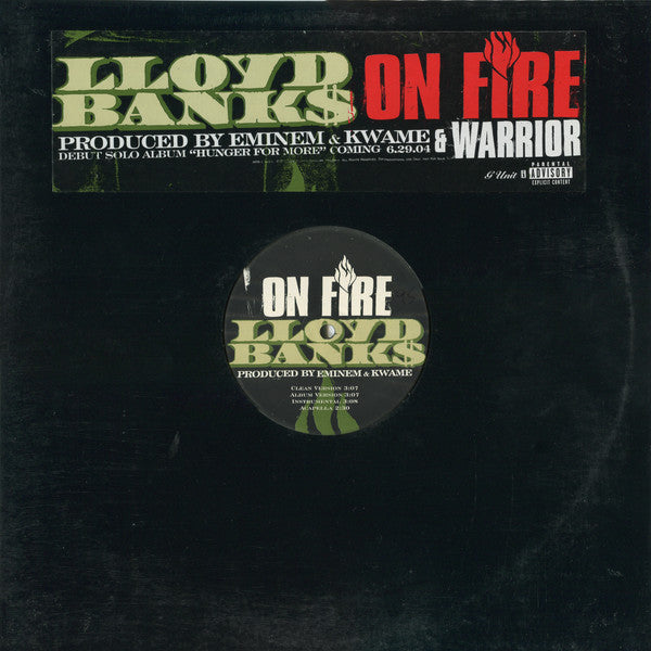 Lloyd Banks : On Fire / Warrior (12", Promo)