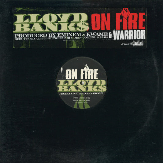 Lloyd Banks : On Fire / Warrior (12", Promo)