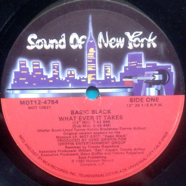 Basic Black : Whatever It Takes (12", Single)