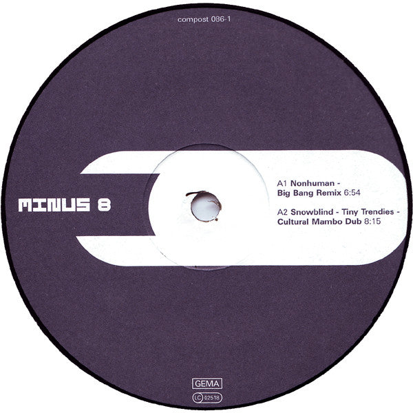 Minus 8 : Remixes (12")
