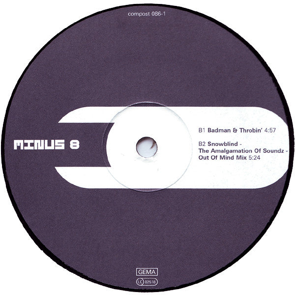 Minus 8 : Remixes (12")