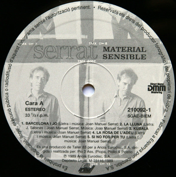 Serrat* : Material Sensible  (LP, Album)