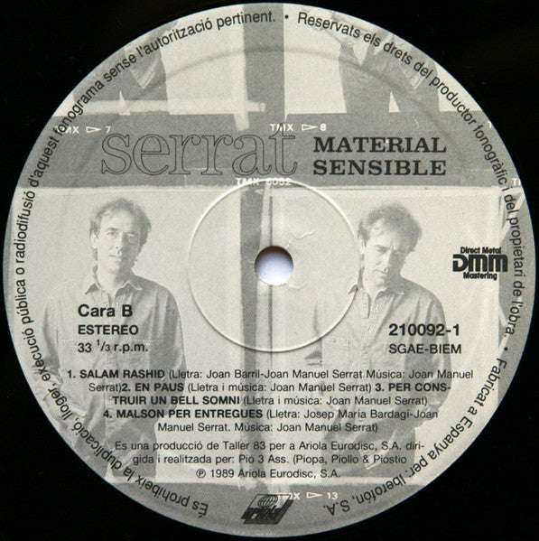 Serrat* : Material Sensible  (LP, Album)