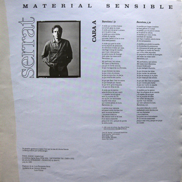 Serrat* : Material Sensible  (LP, Album)