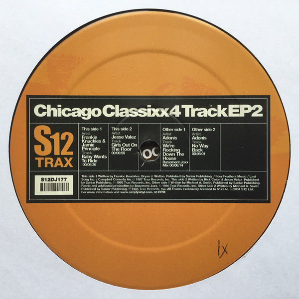 Various : Chicago Classixx 4 Track EP 2 (12", EP, Comp)