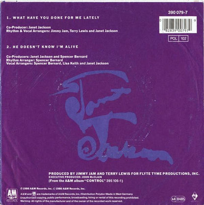 Janet Jackson : What Have You Done For Me Lately (7", Single)