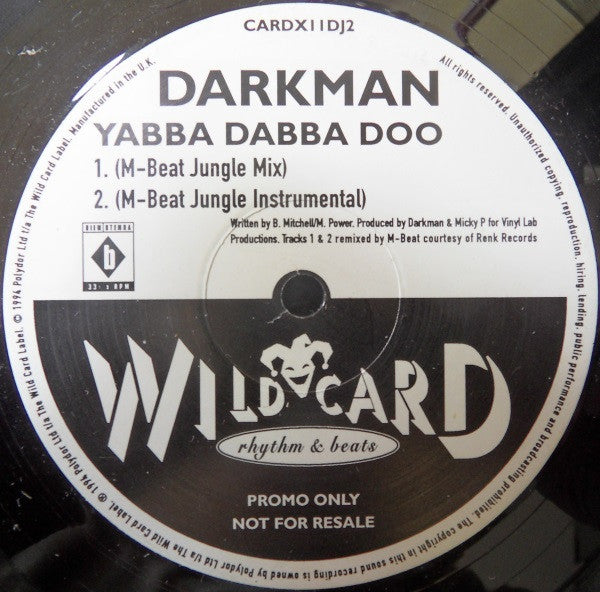 Darkman : Yabba Dabba Doo (2x12", Promo)