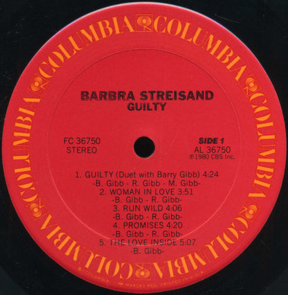 Barbra Streisand : Guilty (LP, Album, San)