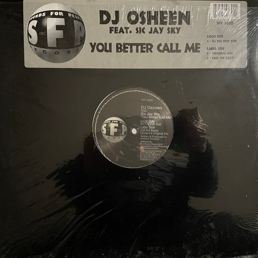 DJ Osheen* : You Better Call Me (12")