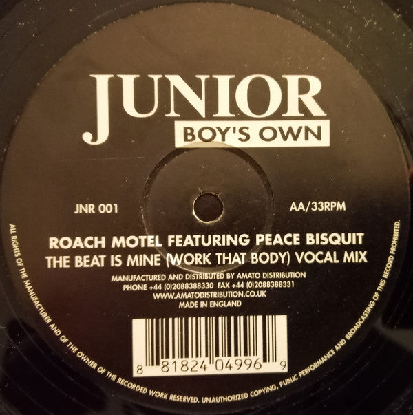 Roach Motel Featuring Peace Bisquit - The Beat Is Mine (Work That Body) (12")