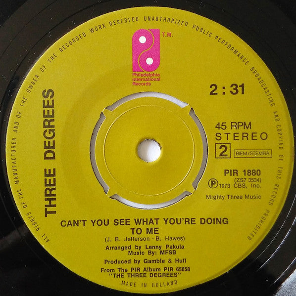 Three Degrees* : Dirty Ol' Man (7", Single)