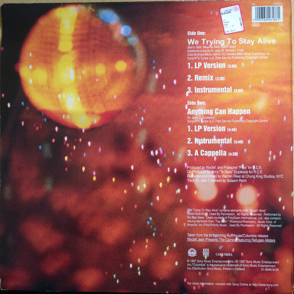 Wyclef Jean Featuring Refugee Allstars* - We Trying To Stay Alive (12", Maxi)