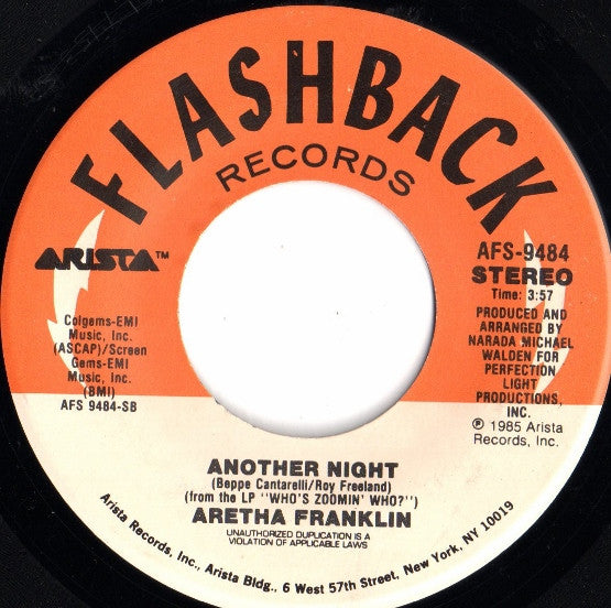 Aretha Franklin : Who's Zoomin' Who (7", Single, RE)