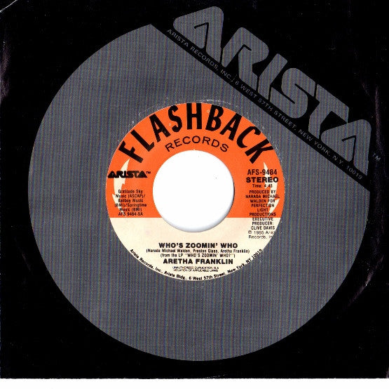 Aretha Franklin : Who's Zoomin' Who (7", Single, RE)