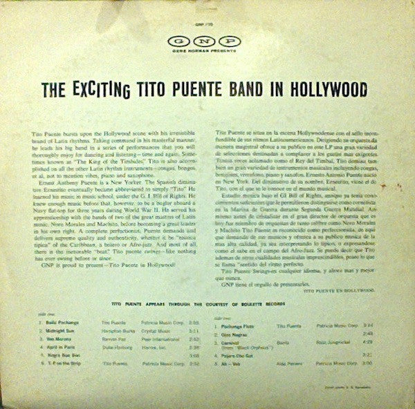 Tito Puente Band - The Exciting Tito Puente Band In Hollywood (LP)