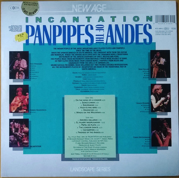 Incantation (2) : Panpipes Of The Andes (LP, Album, RE)