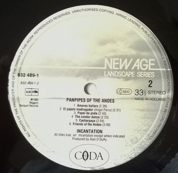 Incantation (2) : Panpipes Of The Andes (LP, Album, RE)
