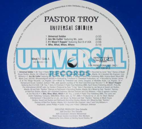 Pastor Troy : Universal Soldier (2xLP, Album, Promo)