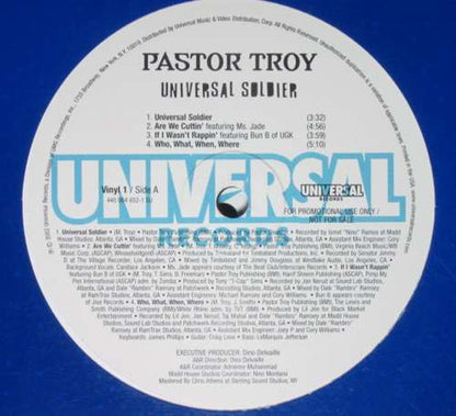 Pastor Troy : Universal Soldier (2xLP, Album, Promo)