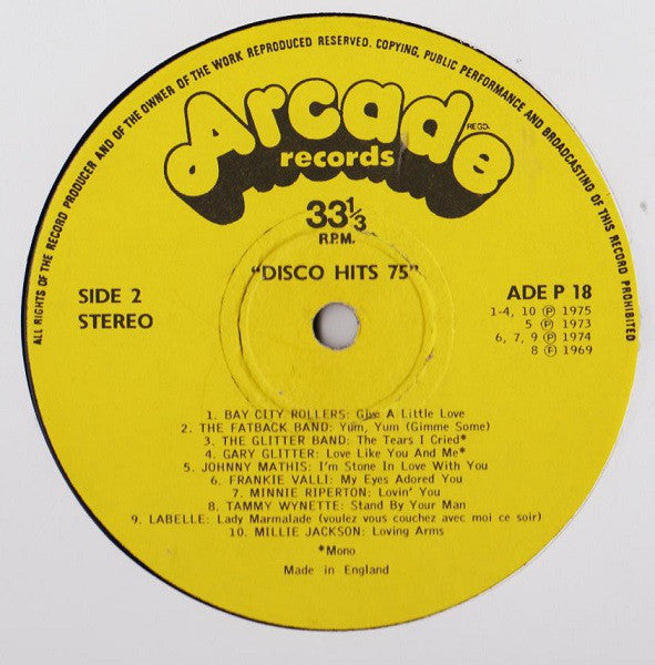 Various : Disco Hits 75 (LP, Comp, Mono, Orl)
