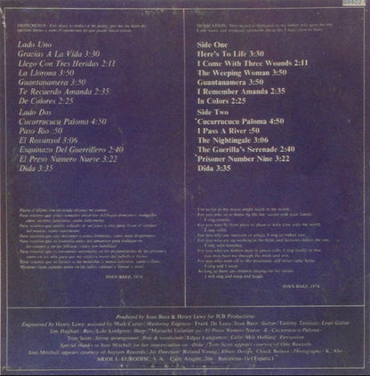 Joan Baez : Gracias A La Vida (Here's To Life) (LP, Album)