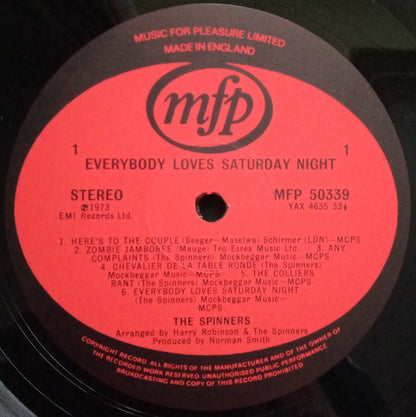 The Spinners : Everybody Loves Saturday Night (LP, Album, RE)