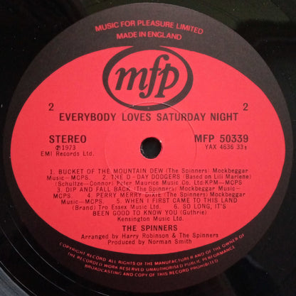 The Spinners : Everybody Loves Saturday Night (LP, Album, RE)