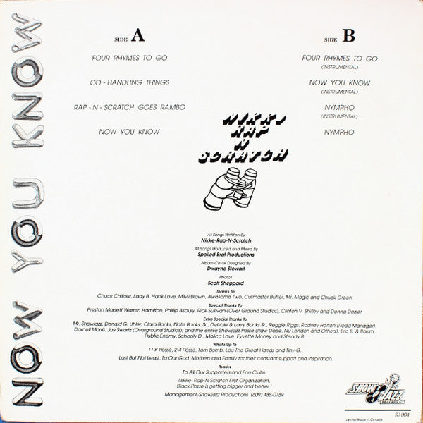 MC Nikke DJ Rap N Scratch : 4 Rhymes 2 Go / Now You Know (12")