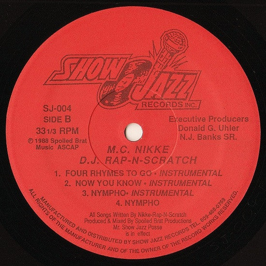 MC Nikke DJ Rap N Scratch : 4 Rhymes 2 Go / Now You Know (12")