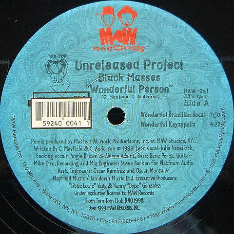 Unreleased Project : Wonderful Person / Sax You (12")