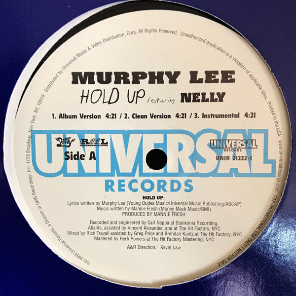 Murphy Lee : Hold Up (12", Promo)